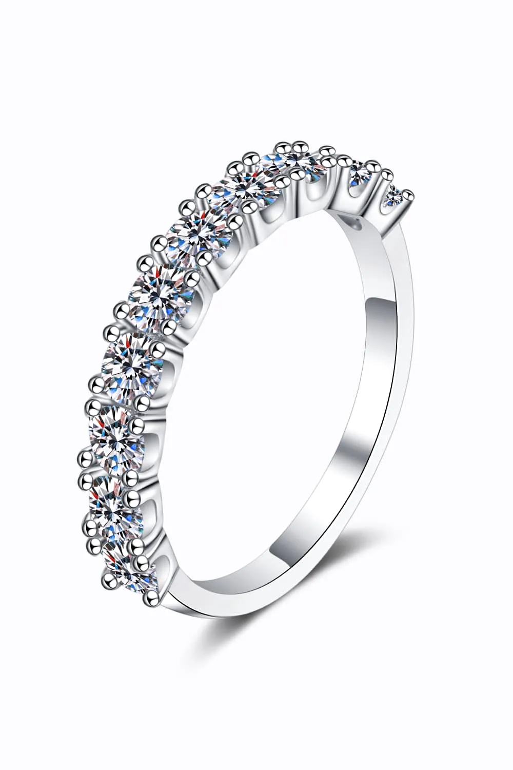 1 Carat Moissanite Half-Eternity Ring