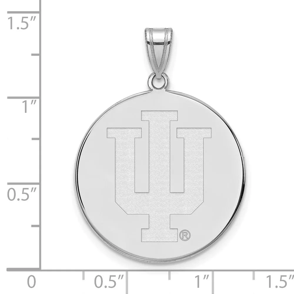 14k White Gold Indiana U XL Disc Pendant