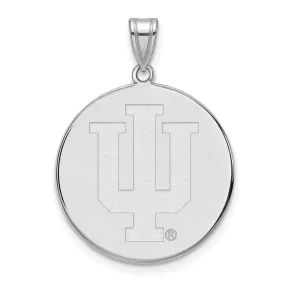 14k White Gold Indiana U XL Disc Pendant