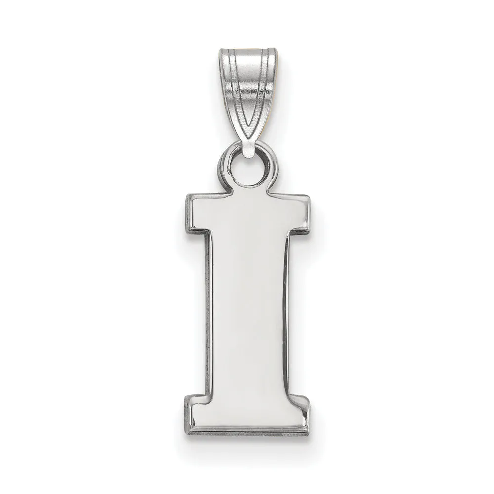 14k White Gold U. of Iowa Small Initial I Pendant