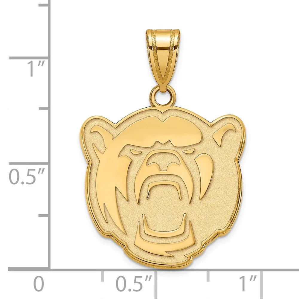 14k Yellow Gold Baylor U Large Bears Pendant