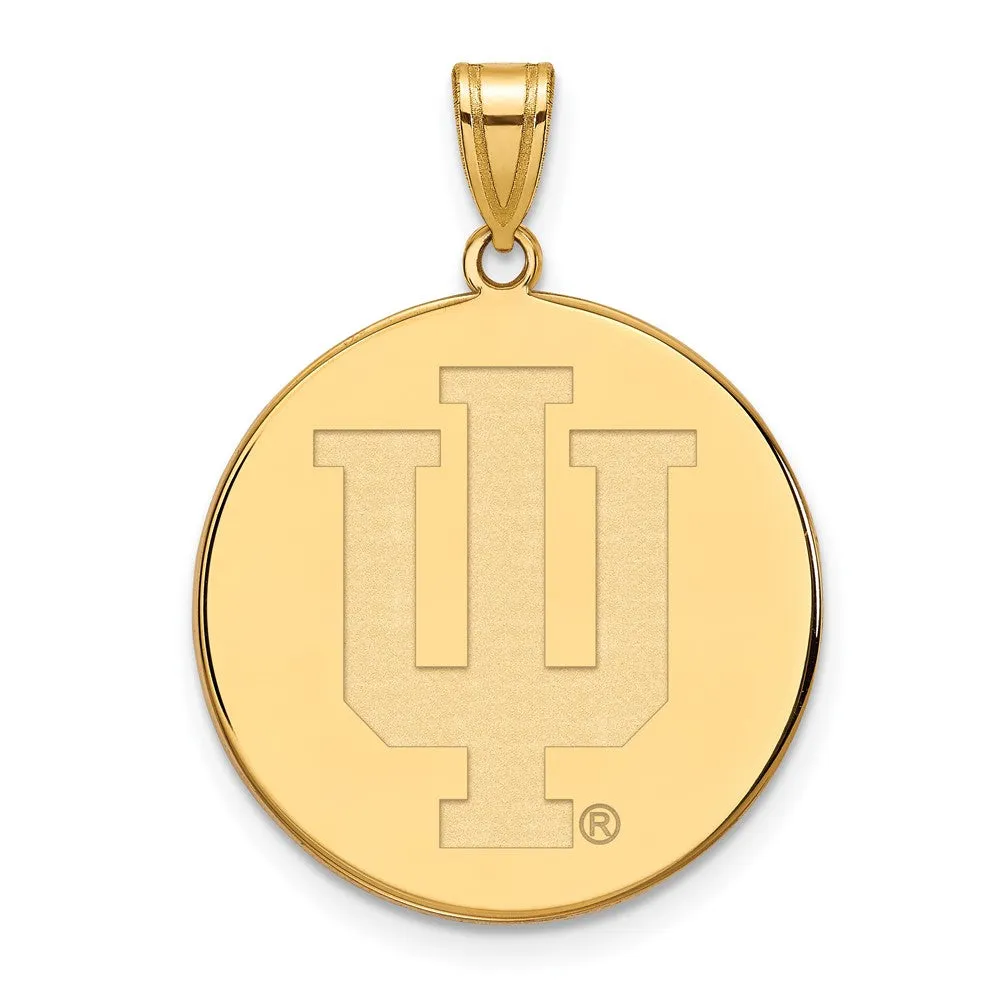 14k Yellow Gold Indiana U XL Disc Pendant