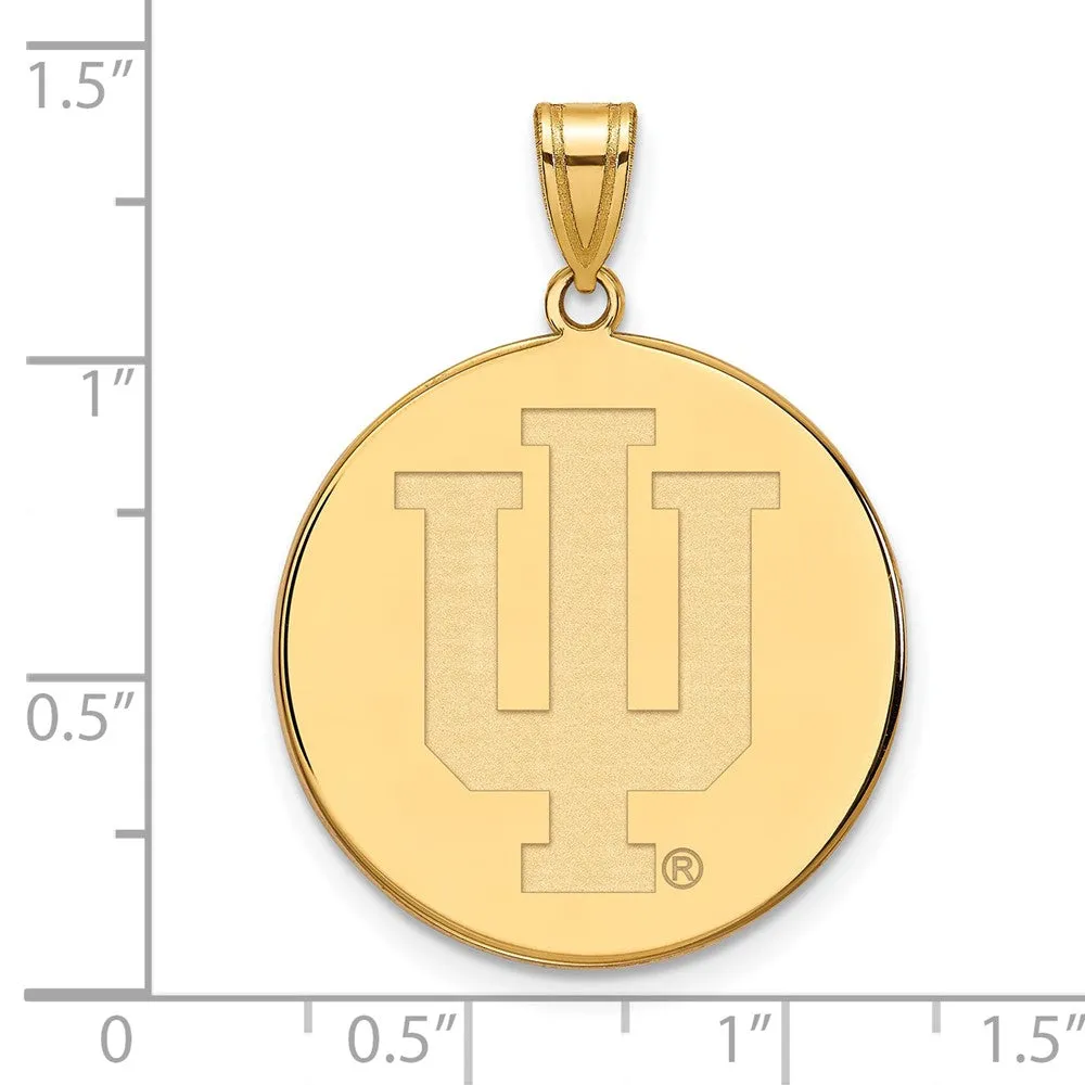 14k Yellow Gold Indiana U XL Disc Pendant