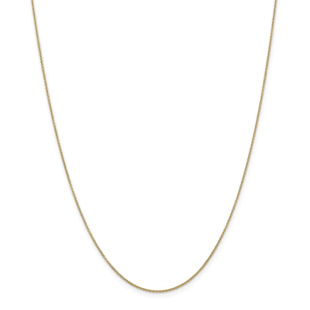 14k Yellow Gold LG Fancy Script Initial F Necklace