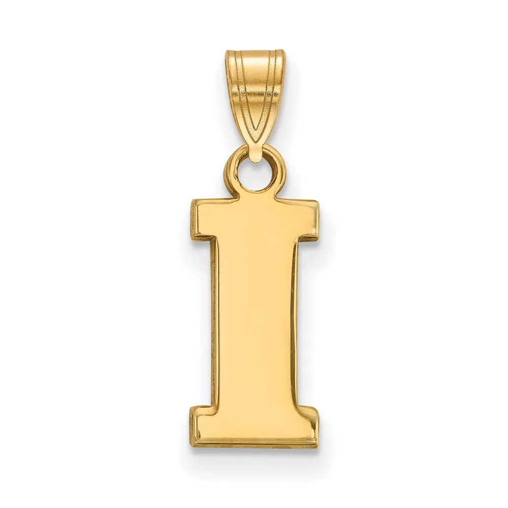 14k Yellow Gold U. of Iowa Small Initial I Pendant