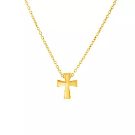 14k Yellow Gold with Cross Pendant