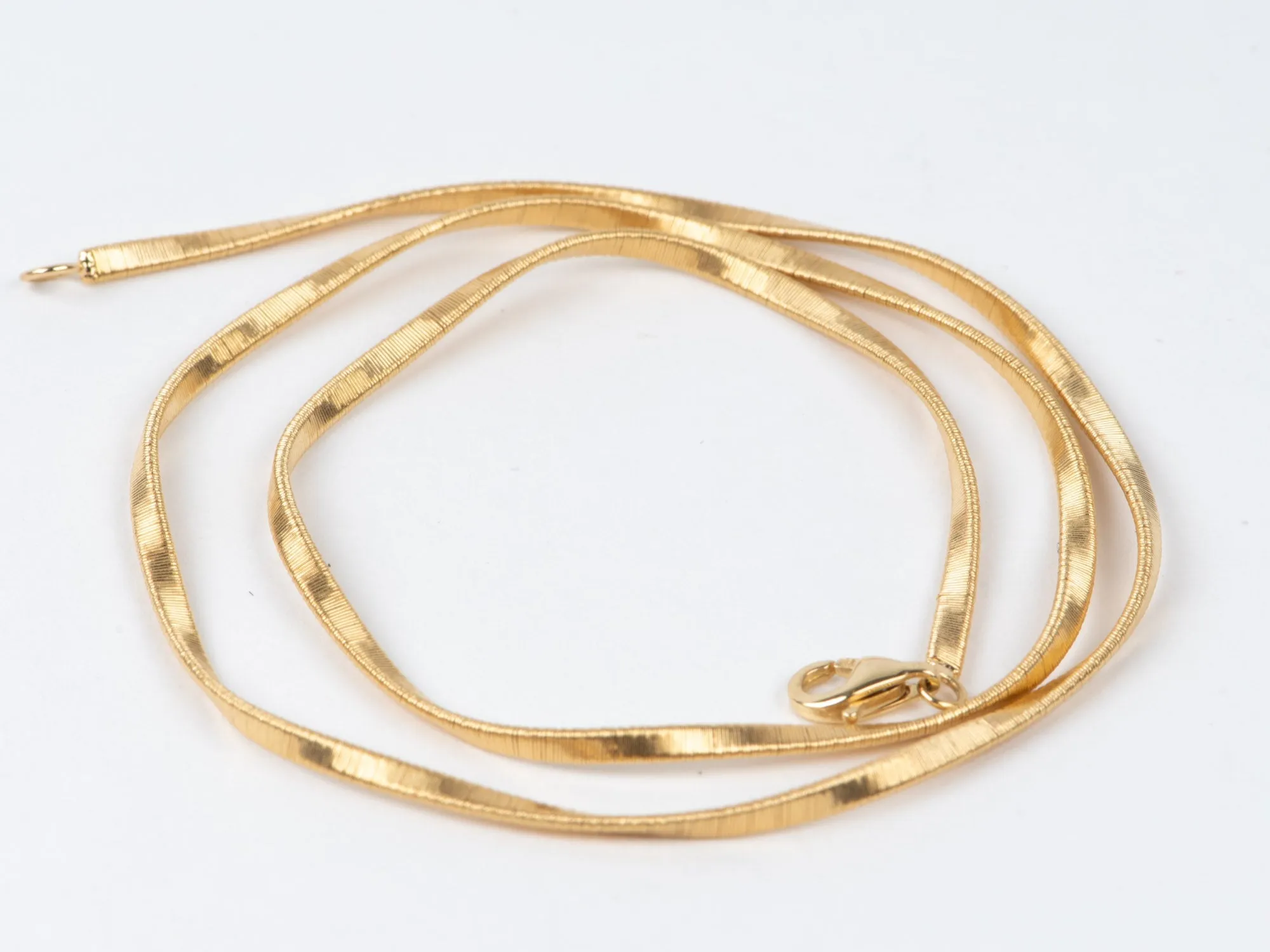 18K Gold Wavy Wave Necklace 16.5 8g+ Like Marco Bicego R4599