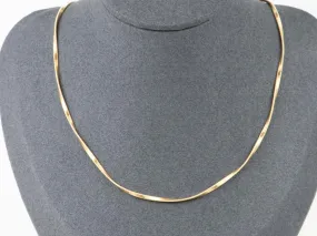 18K Gold Wavy Wave Necklace 16.5 8g+ Like Marco Bicego R4599