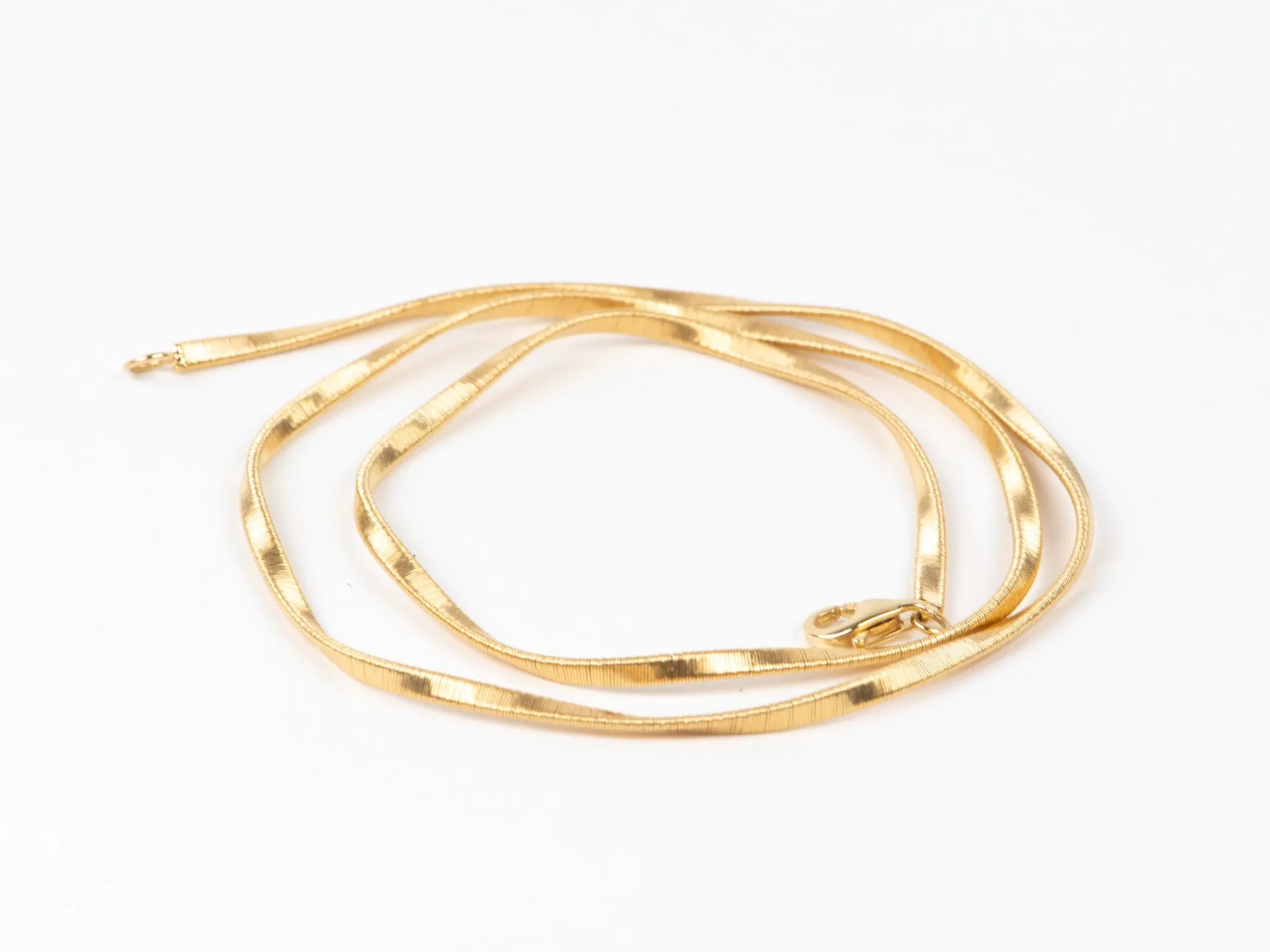 18K Gold Wavy Wave Necklace 16.5 8g+ Like Marco Bicego R4599