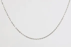 24 14k White Gold Braided Rope Chain Necklace (9.43g.)