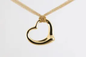 28 Tiffany & Co. 18k Yellow Gold Elsa Peretti Open Heart Necklace (22.72g.)