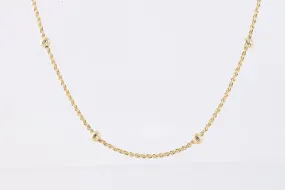 29 14k Yellow Gold Rope Chain Station Necklace (14.33g.)