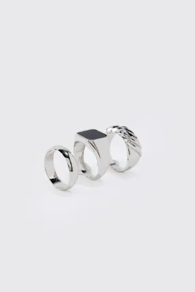 3 Pack Signet Rings