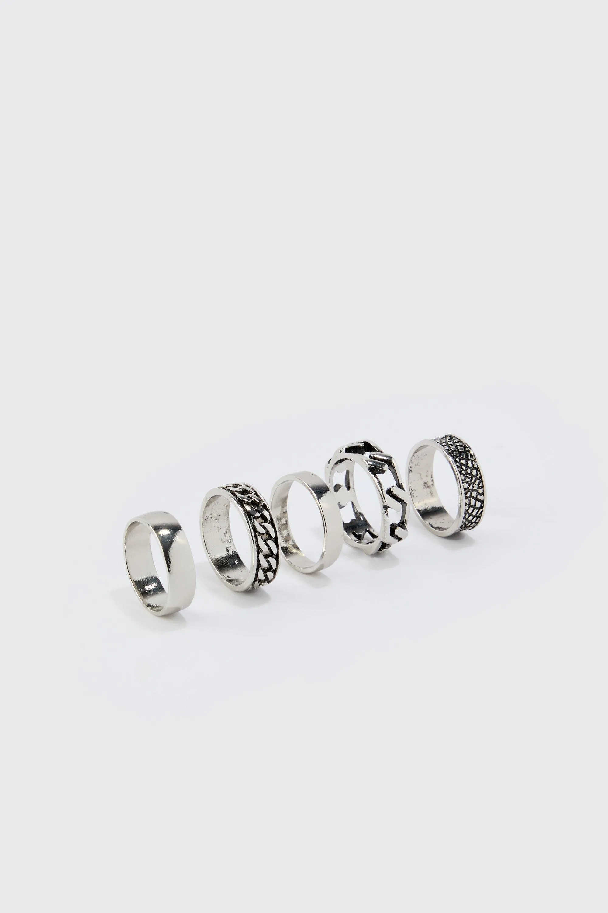 5 Pack Chain Detail Rings