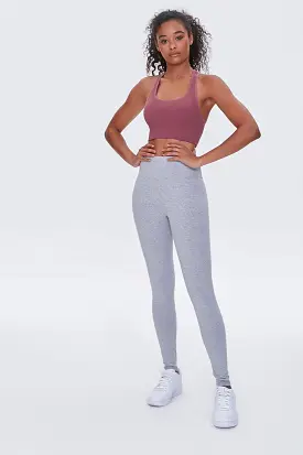 Active High-Rise Heathered Leggings