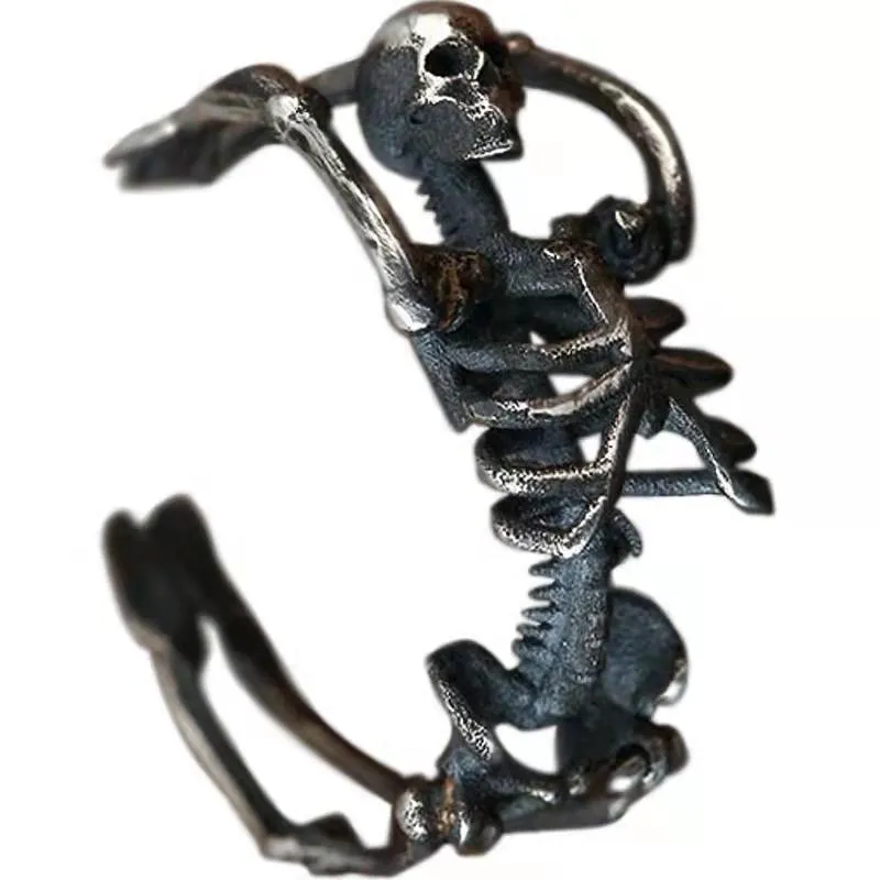 Adjustable Dark Gothic Skeleton Skull Rings