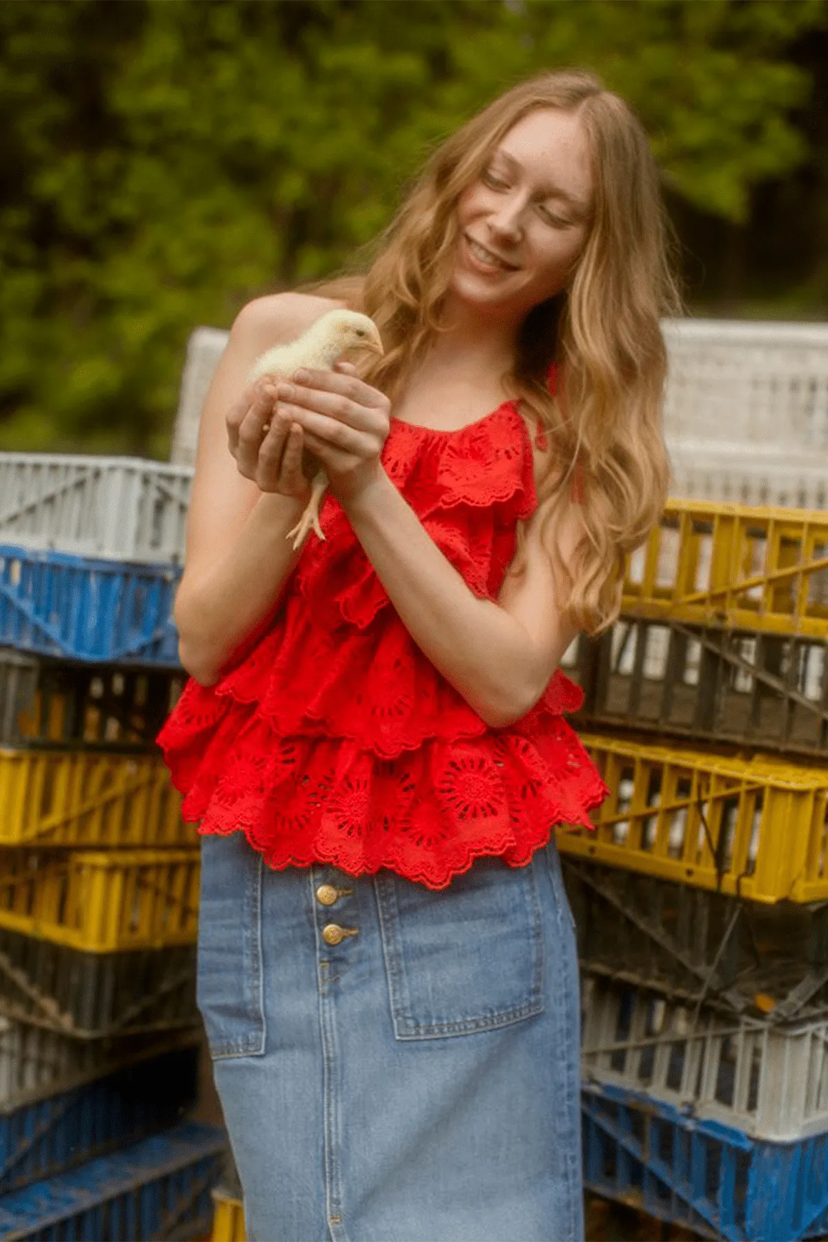 Amelie Top in Poppy