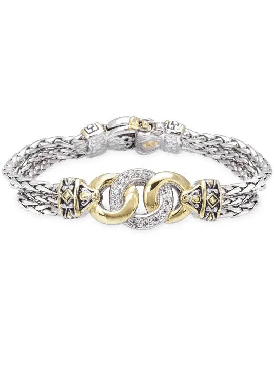 Antiqua Three Circle CZ Bracelet by John Medeiros