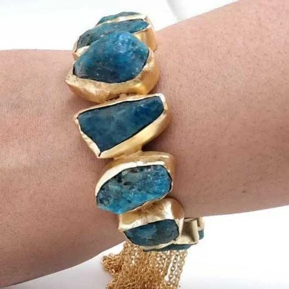 Apatite Handcrafted Cuff Bracelet