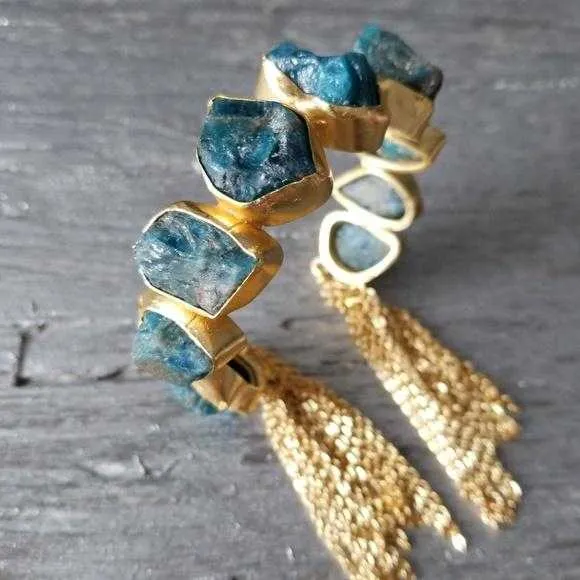 Apatite Handcrafted Cuff Bracelet