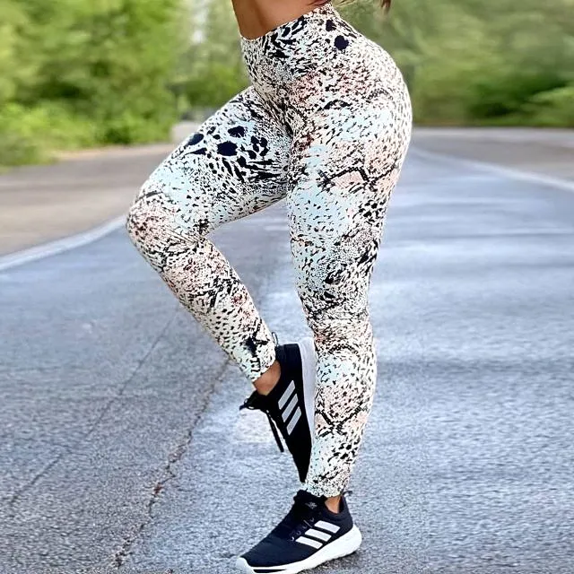 AshoreShop Womens Fitness Eye Catching Yoga Running Leggings