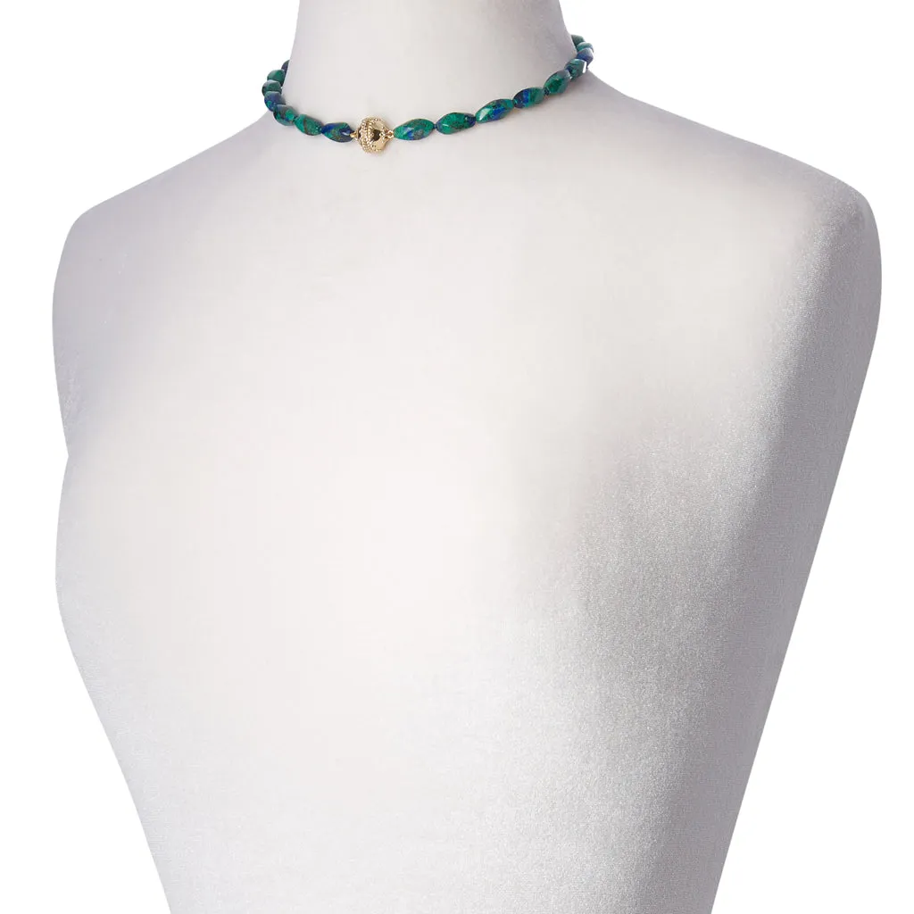 Azurite Malachite Swirl Necklace