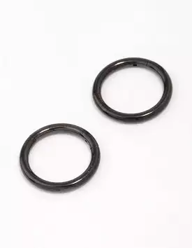 Black Surgical Steel Sleeper Earrings 8mm