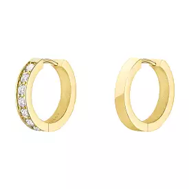 BLAK - Rosefield Crystal Hoops - Gold