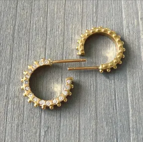 BOHEME DIAMOND PETITE HOOP EARRINGS rts