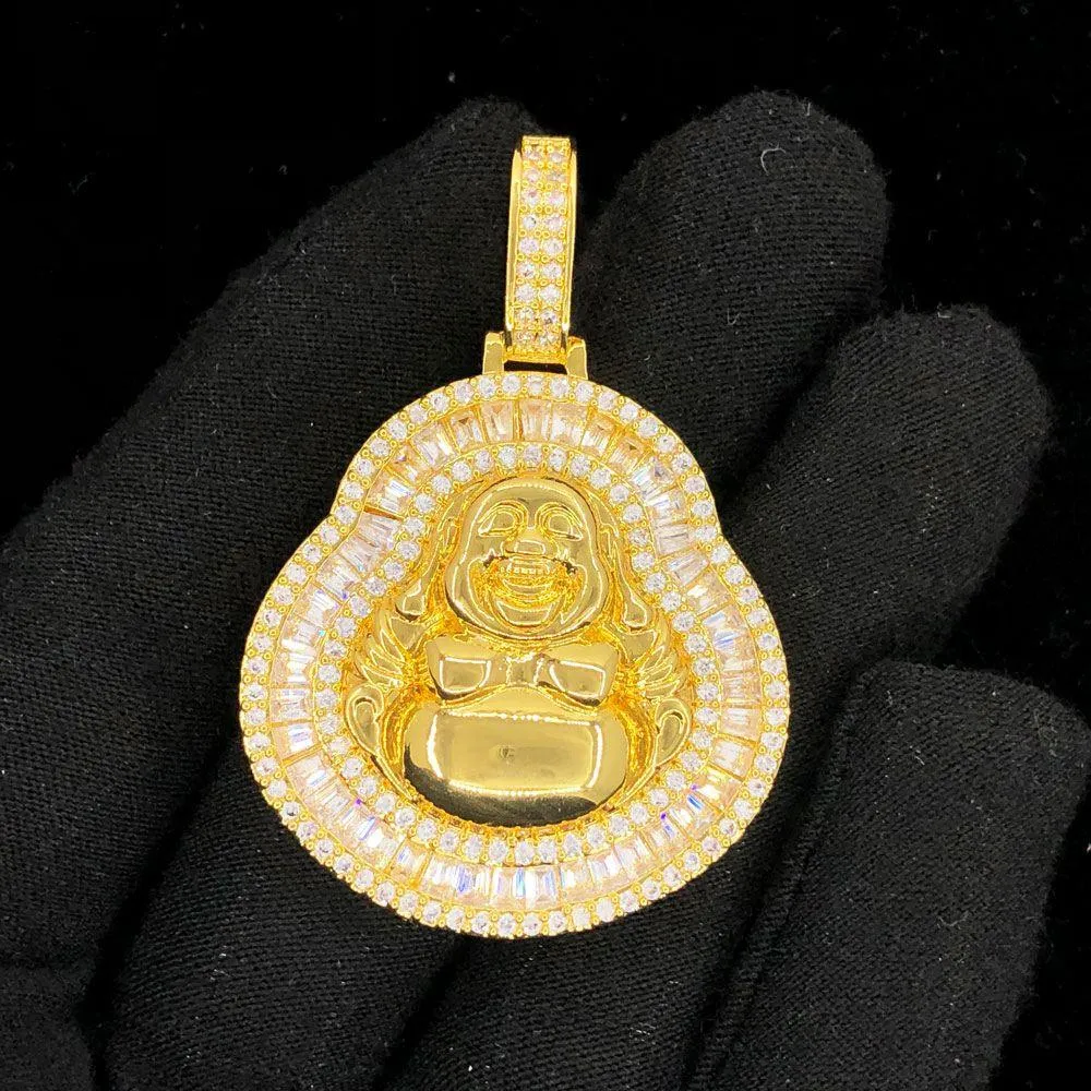 Buddha Baguette Iced Out Hip Hop Pendant