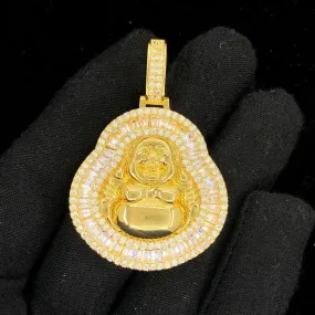 Buddha Baguette Iced Out Hip Hop Pendant