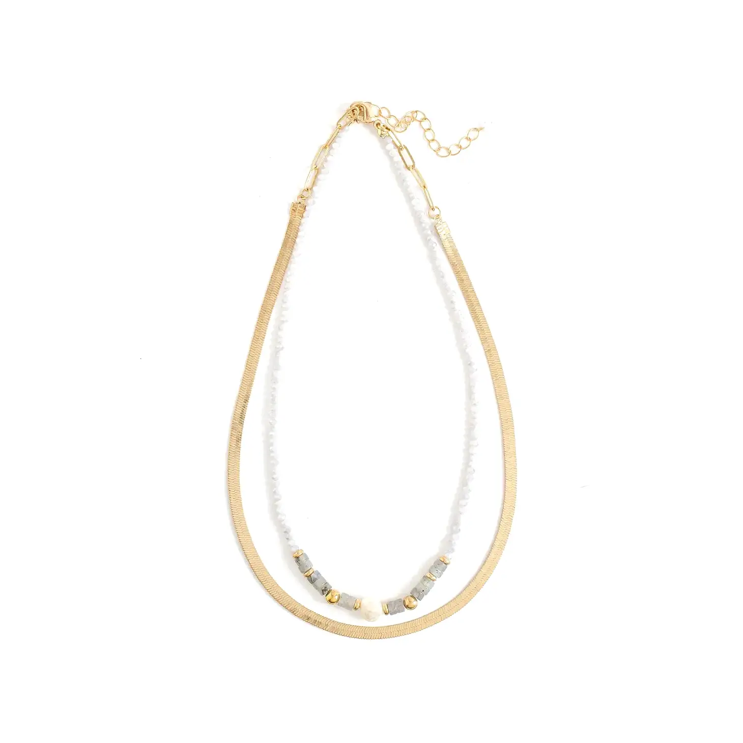 Calah Pearl Double Layer Necklace