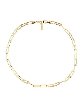 Carrie Link Necklace 18 in Gold