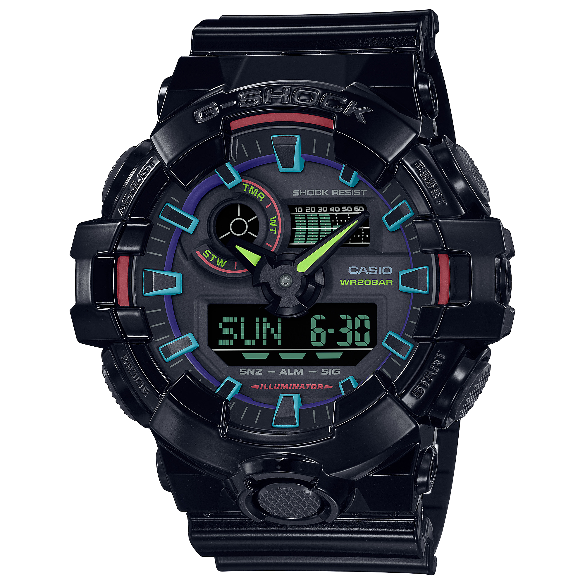 CASIO G-Shock ANALOG-DIGITAL GA-700 SERIES (GA-700RGB-1A)