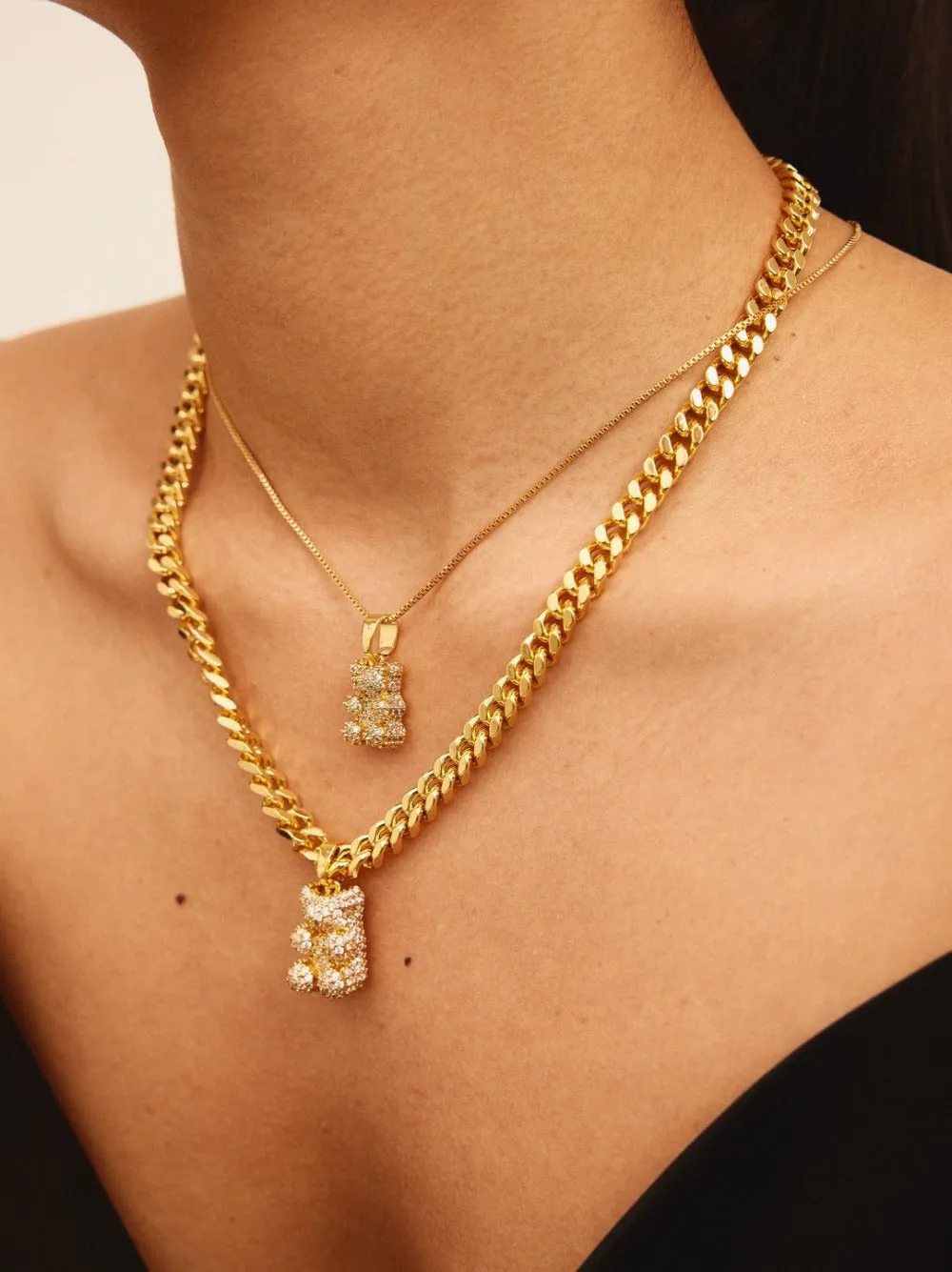 Crystal Haze Plain Jane Necklace in Gold