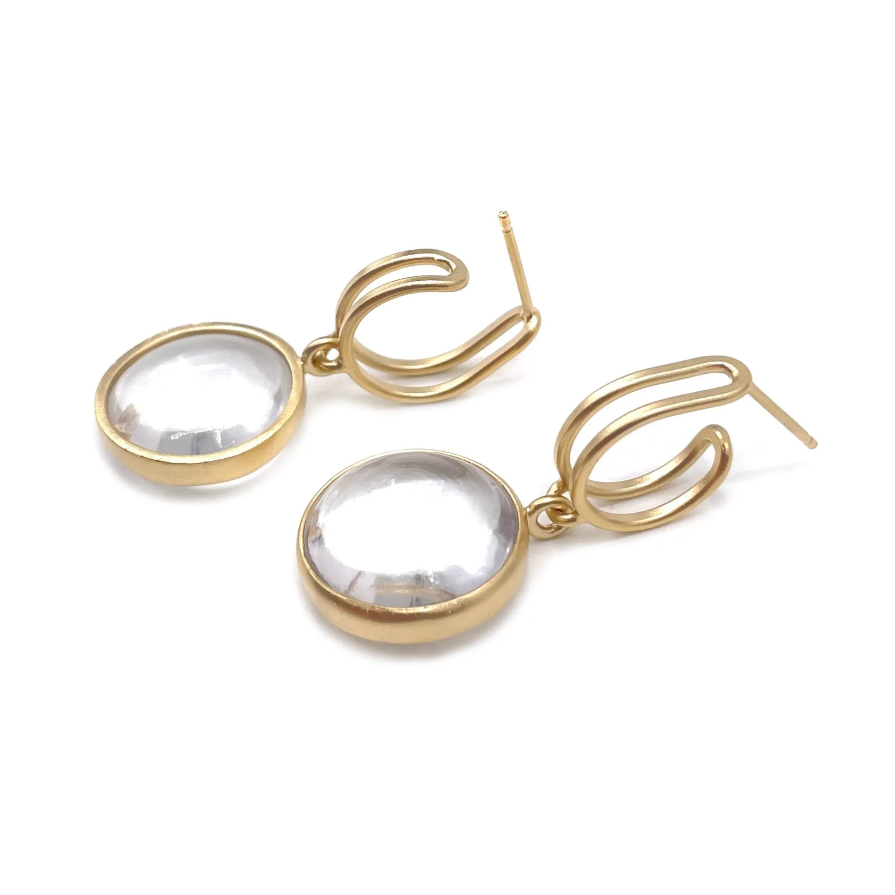 Crystal Quartz Link Hoops