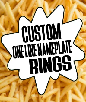 Custom One-Line Nameplate Rings