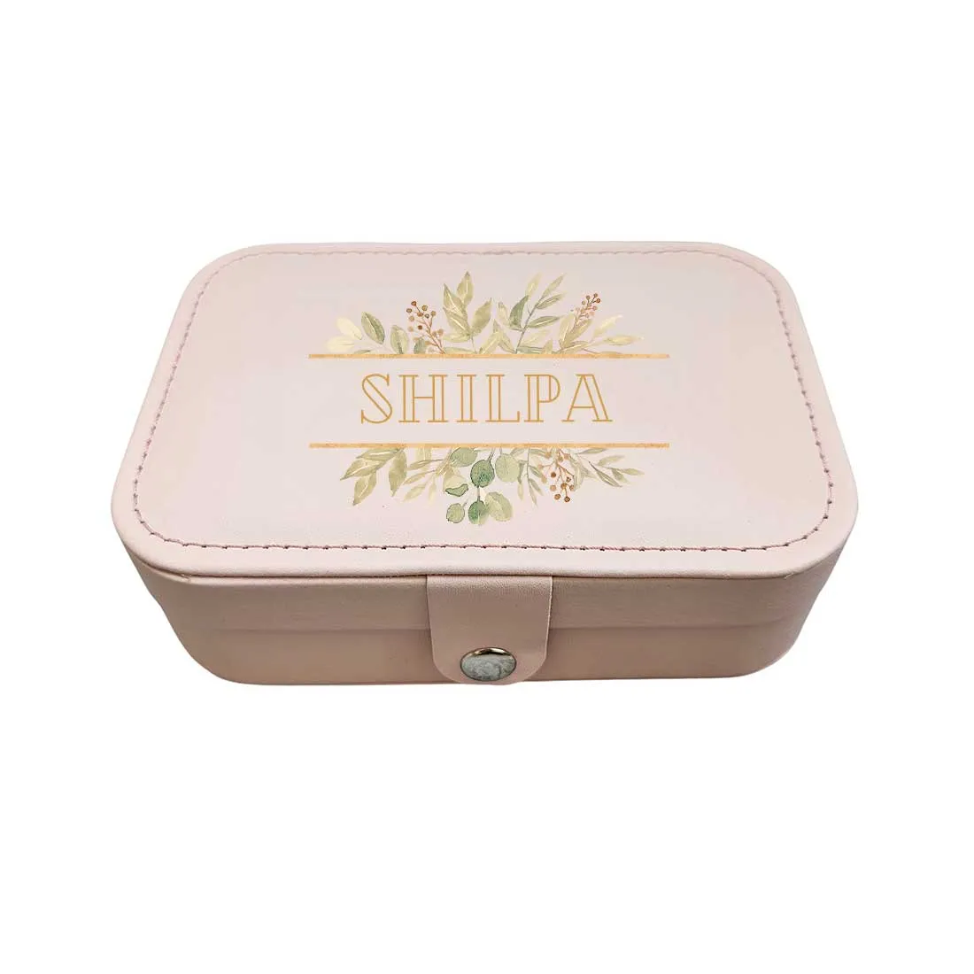 Customized Box Organizer for Jewelry Travelling Storage Case for Rings Earrings and Pendants  - Floral Name