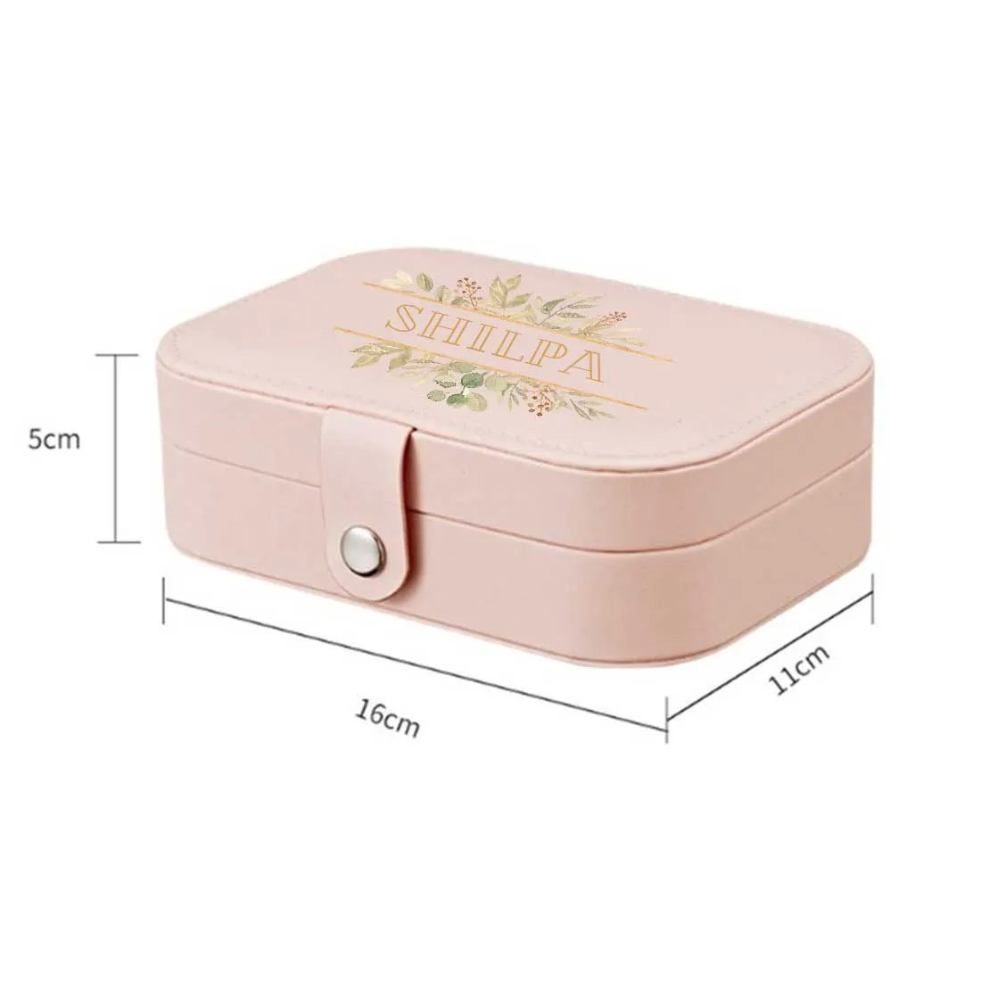 Customized Box Organizer for Jewelry Travelling Storage Case for Rings Earrings and Pendants  - Floral Name