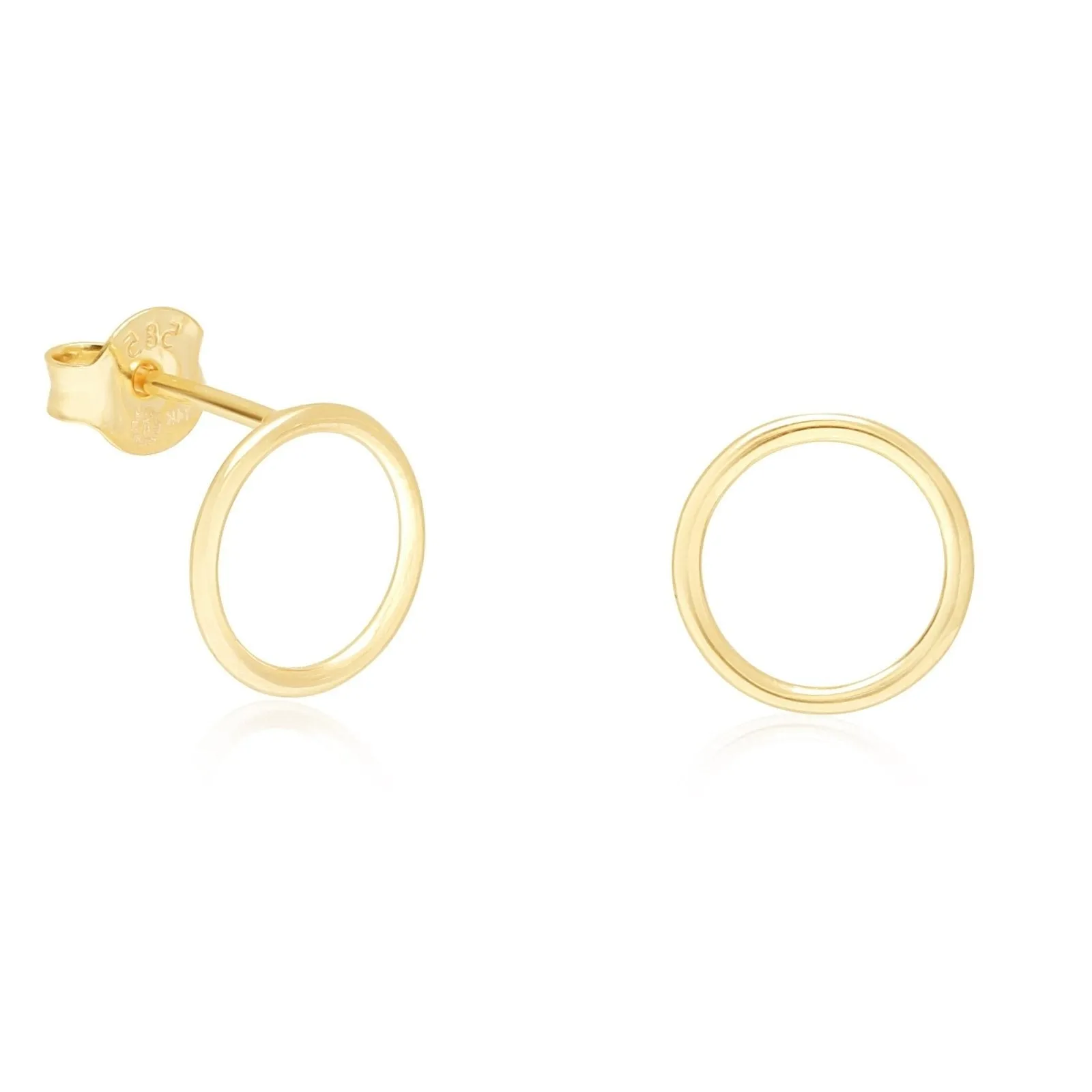 Dainty Circle Screw Back Earrings