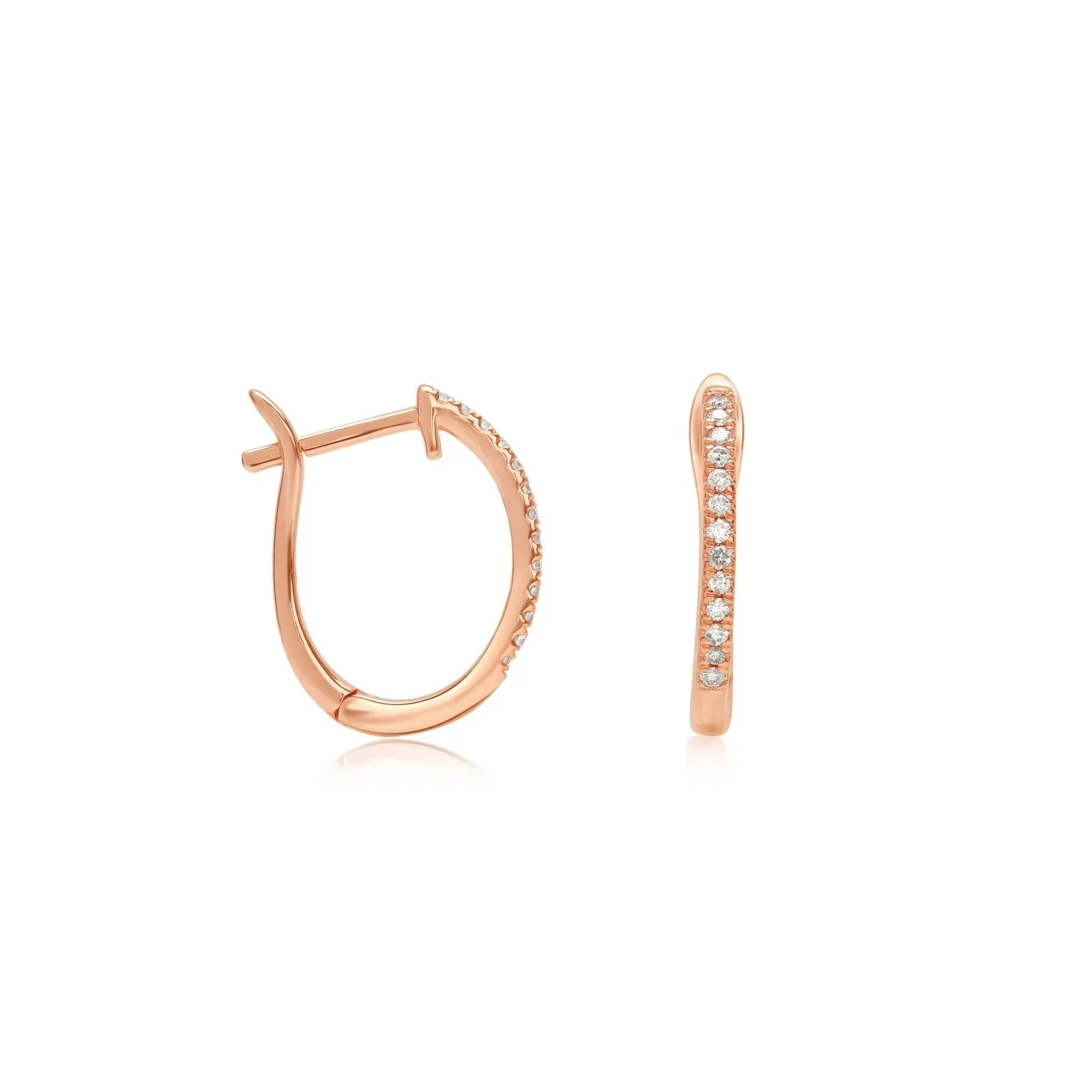 Dainty Diamond Hoop Earrings