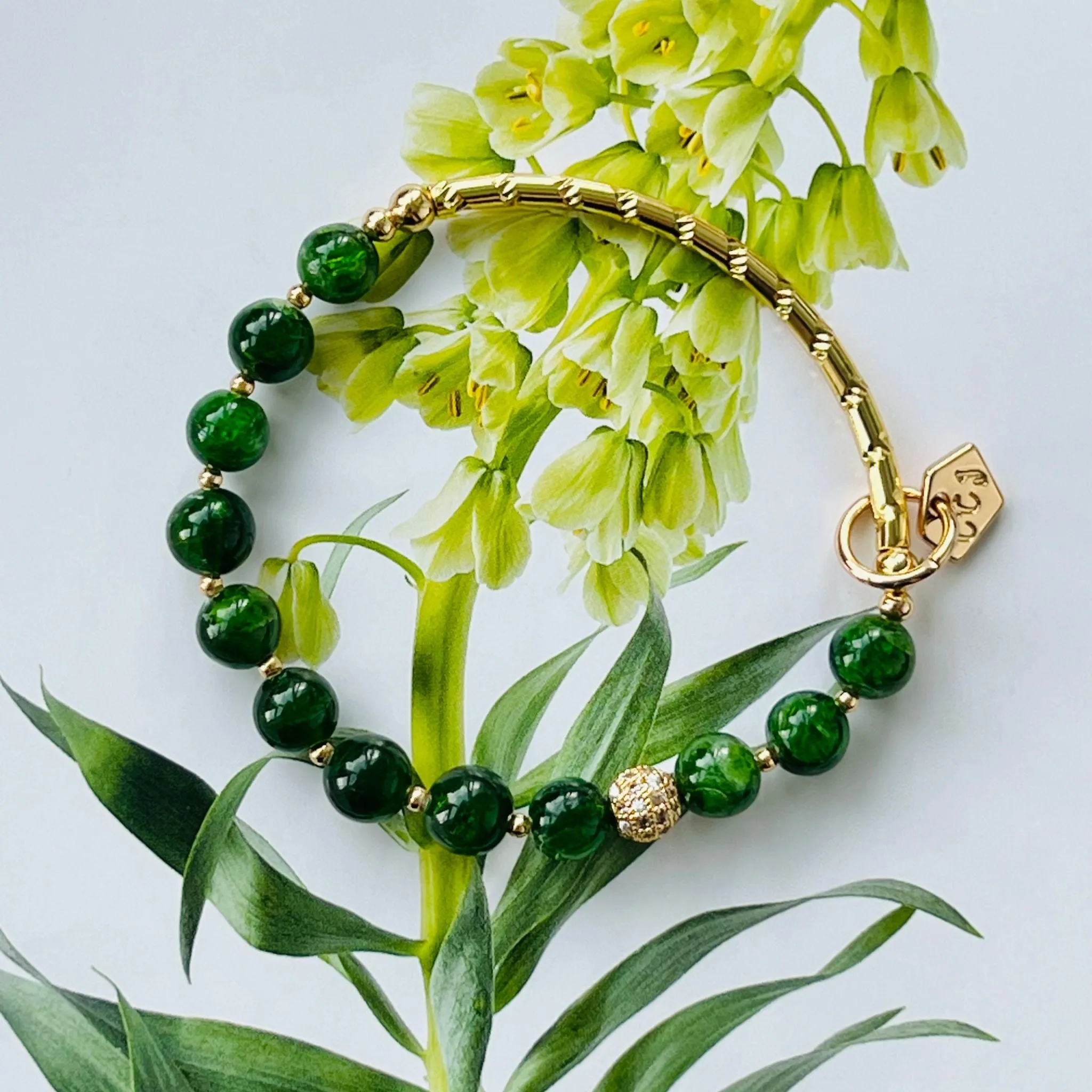 Delightful Diopside Delicate Diadem Bracelet