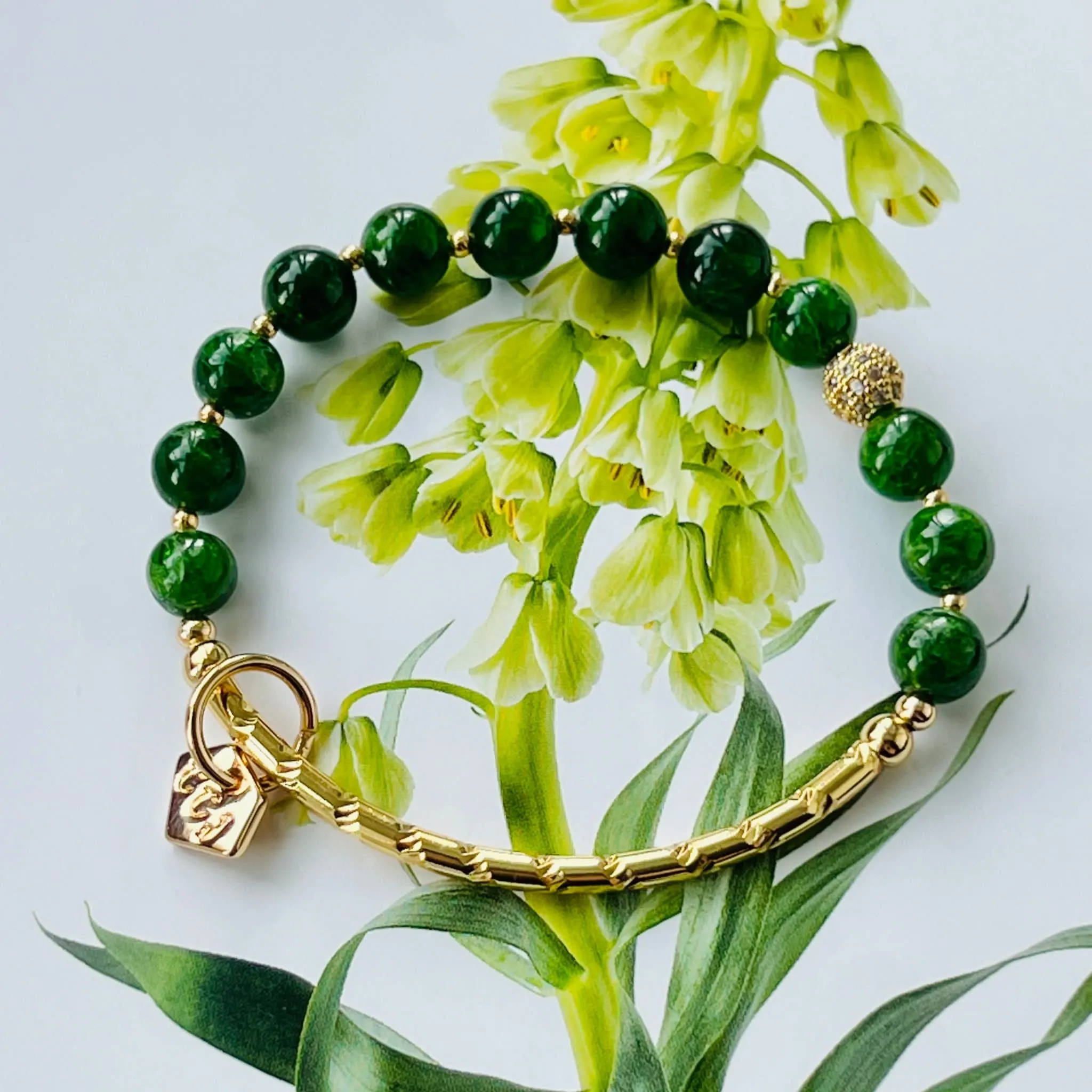 Delightful Diopside Delicate Diadem Bracelet