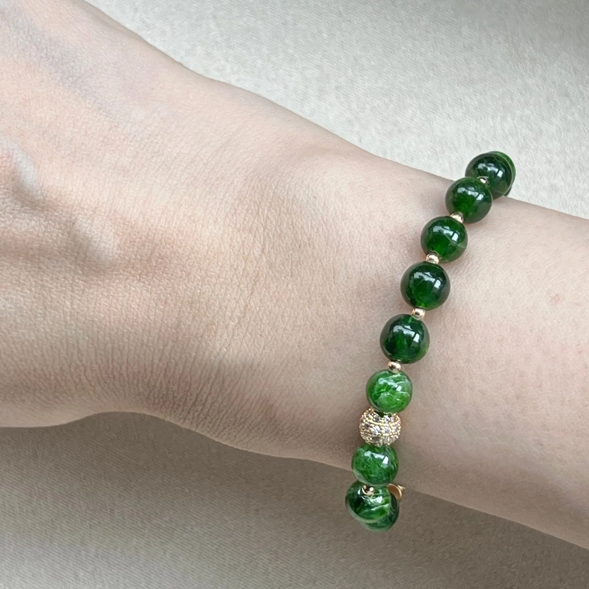 Delightful Diopside Delicate Diadem Bracelet