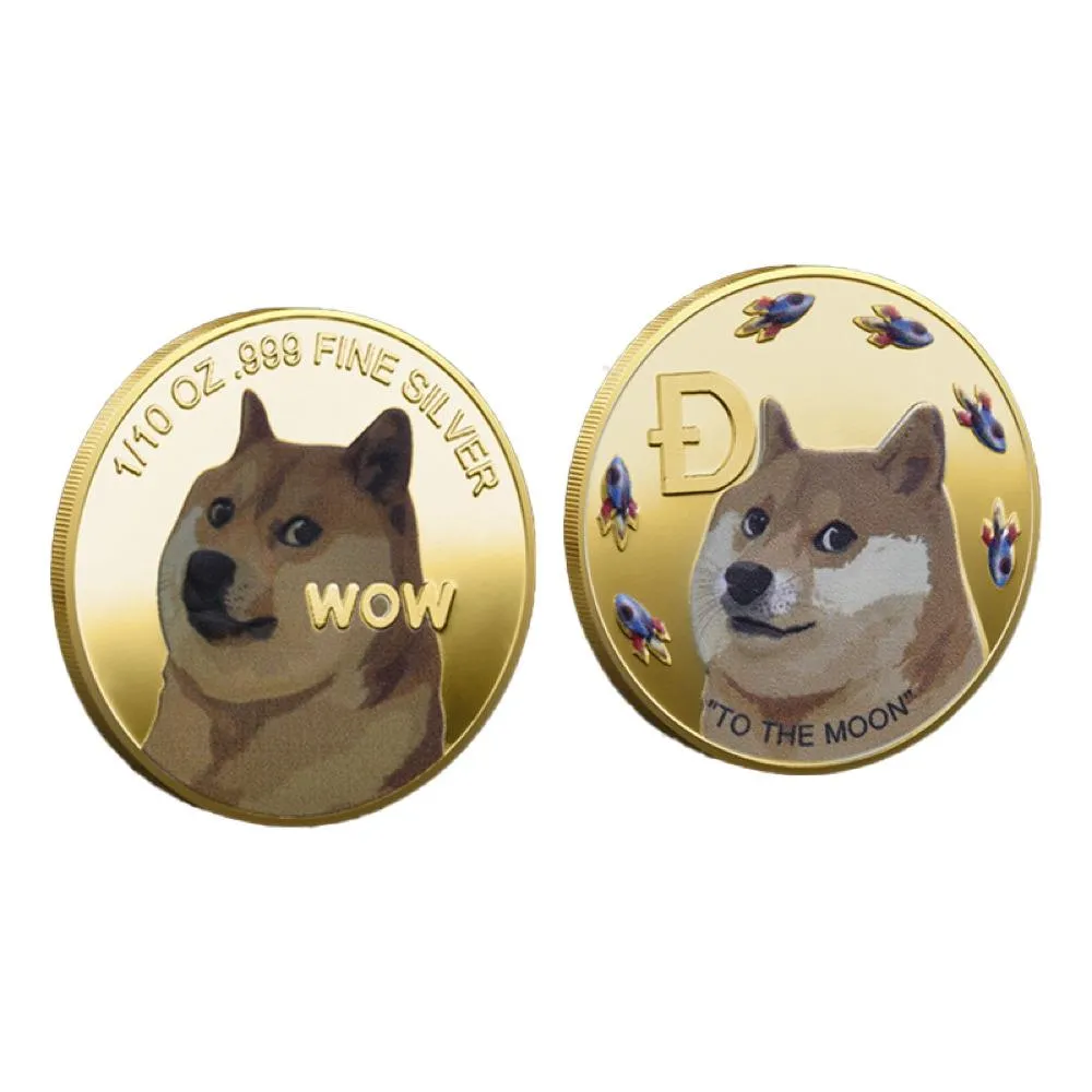 Dogecoin Coin Iced Out Frame Pendant V5