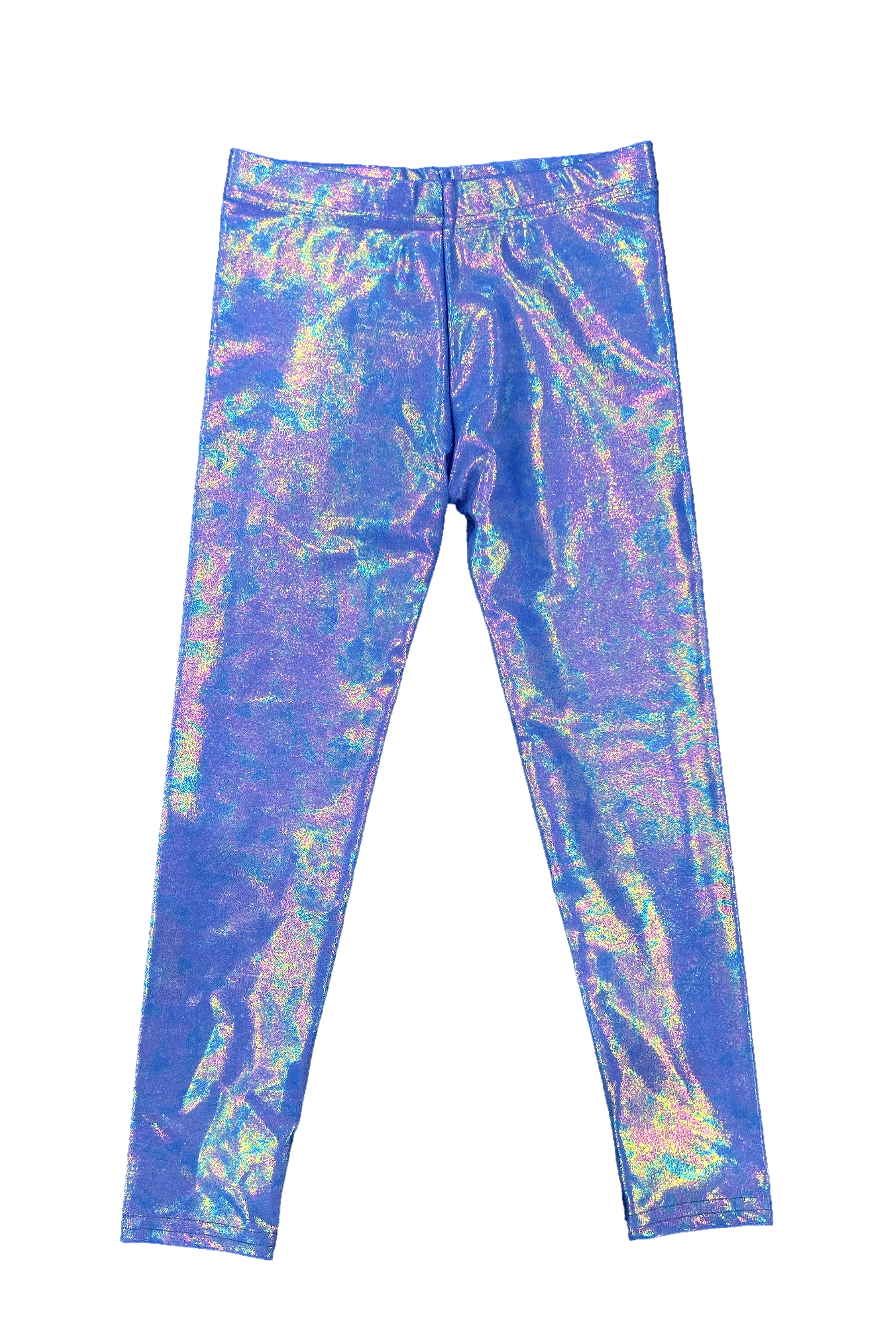 Electric Blue Lame Leggings