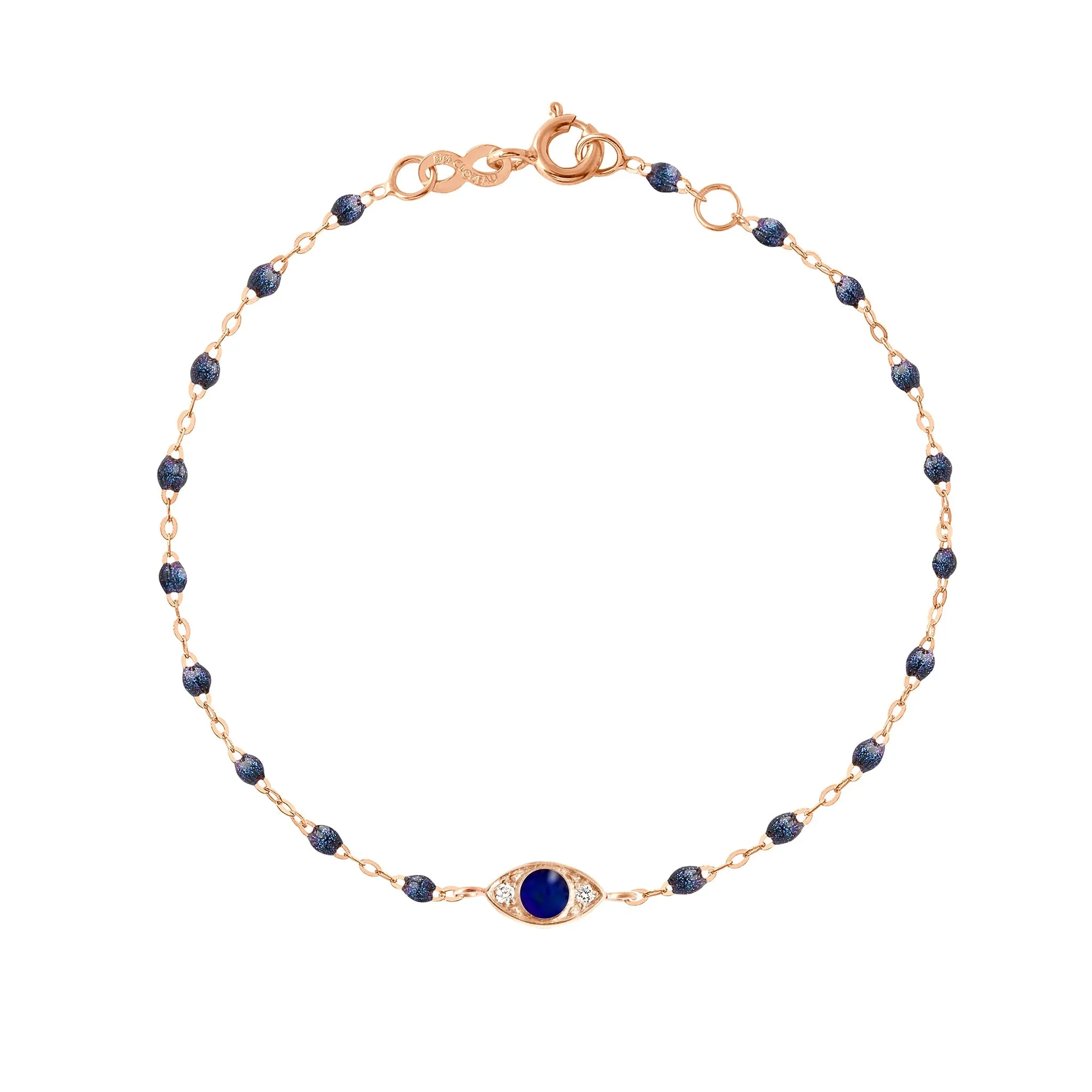 Eye Sparkle Diamond Bracelet, Midnight, Rose Gold, 6.7