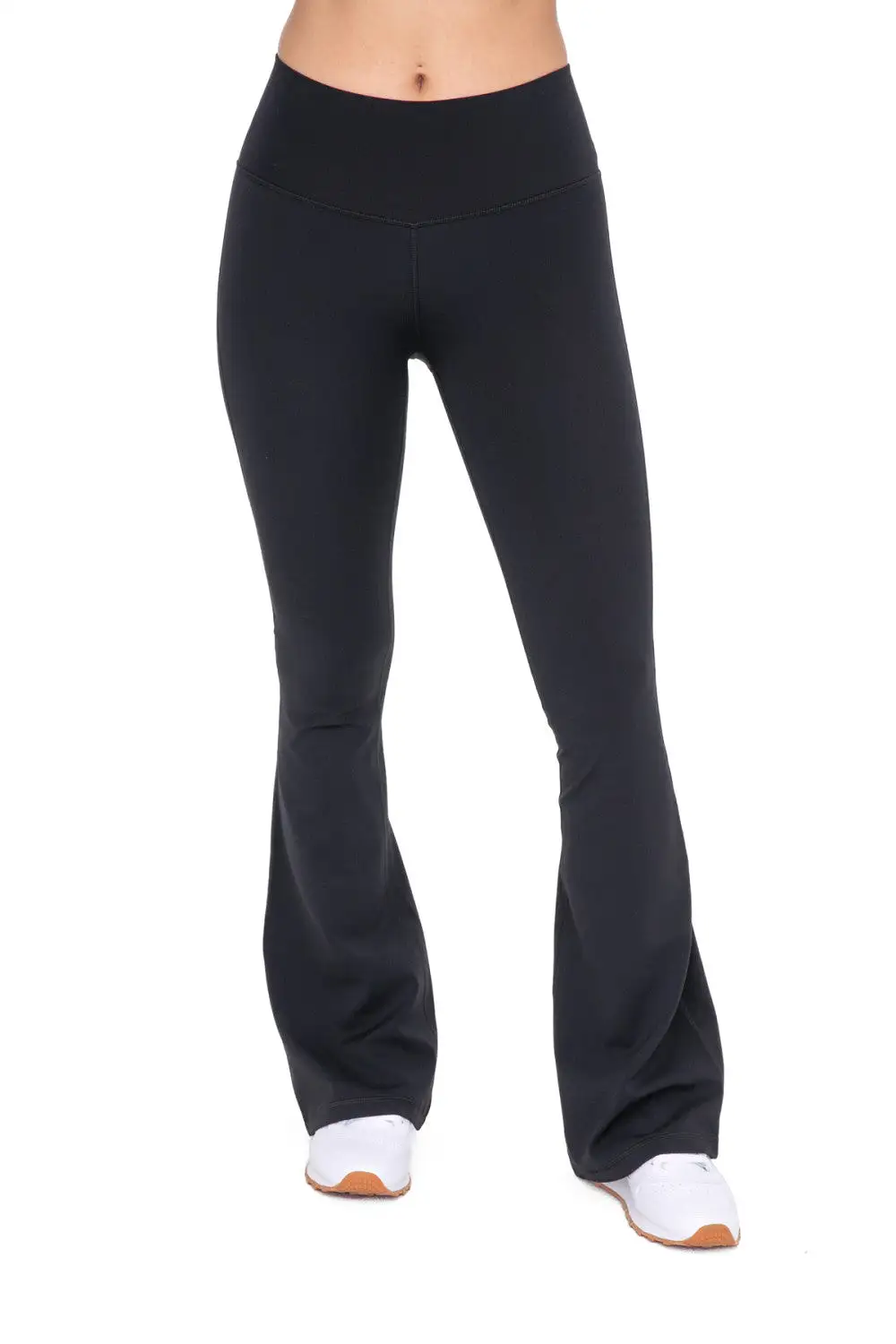 Flared Fleece Leggings - Black