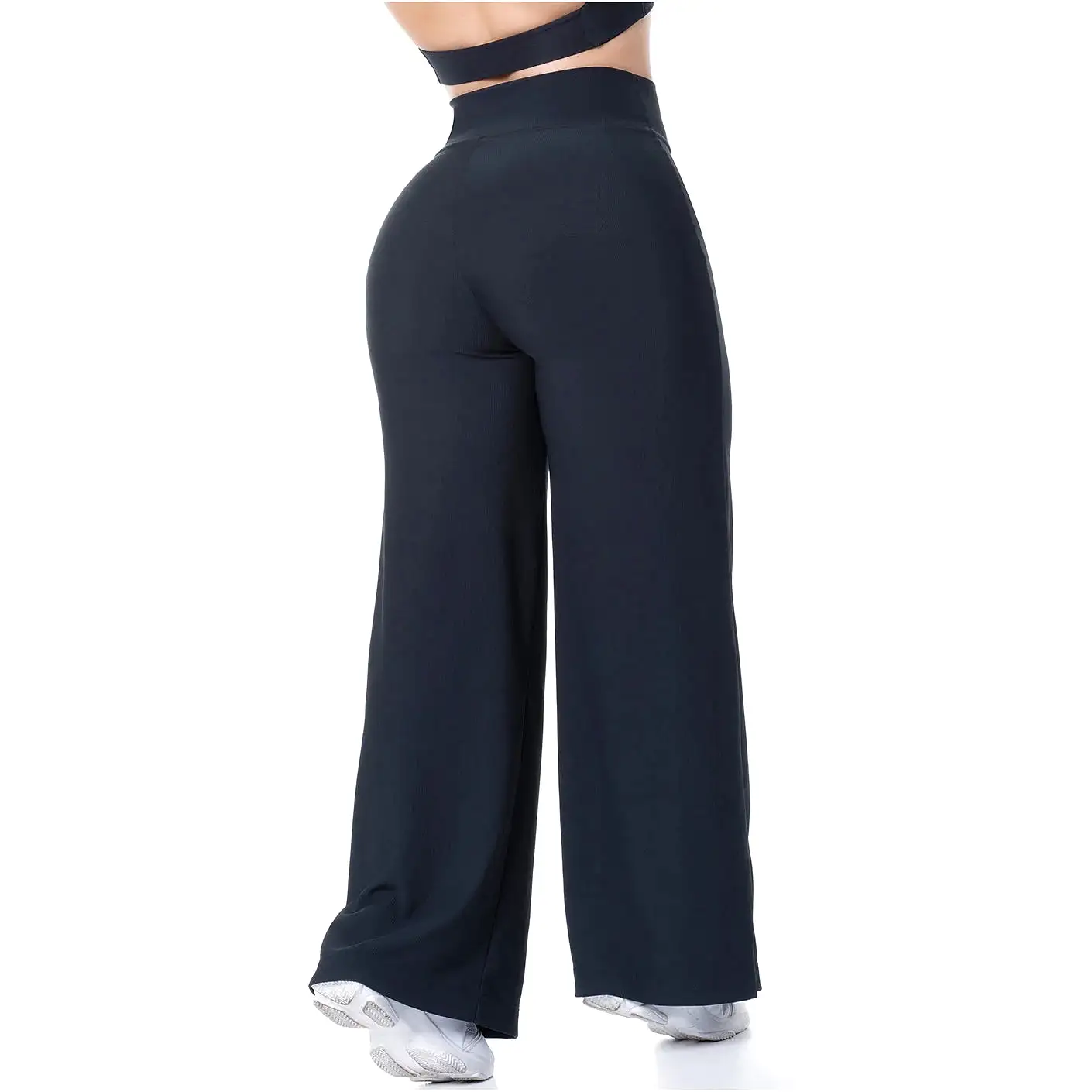 FLEXMEE 950102 | LEGGINGS DE MUJER CON CINTURA ALTA Y CONTROL DE BARRIGA EN TEJIDO ACANALADO