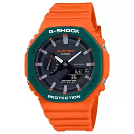 G-SHOCK UNISEX ANALOG-DIGITAL 2100 Series (Orange/Green - GA2110SC-4A)